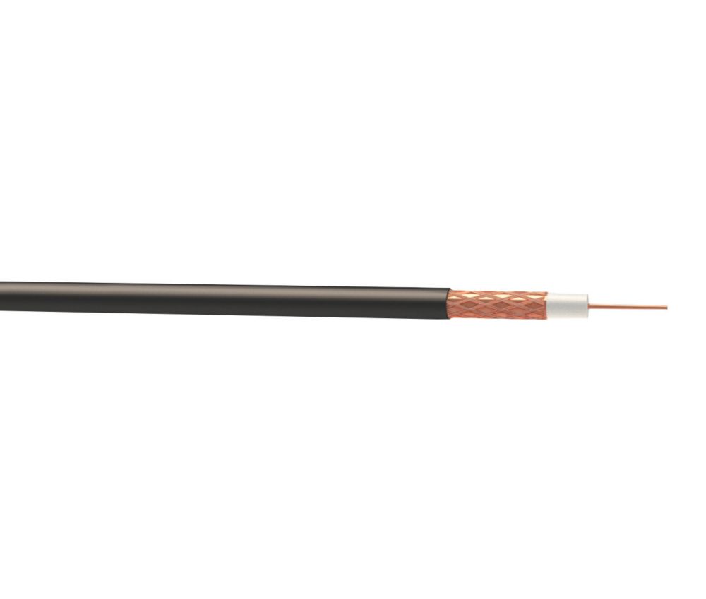 Image of Time GT100 Black 1-Core Round Coaxial Cable 50m Drum 
