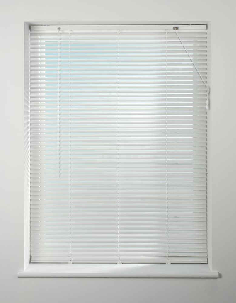 Image of Universal Aluminium Venetian Non-Blackout Blind White 600mm x 1600mm Drop 