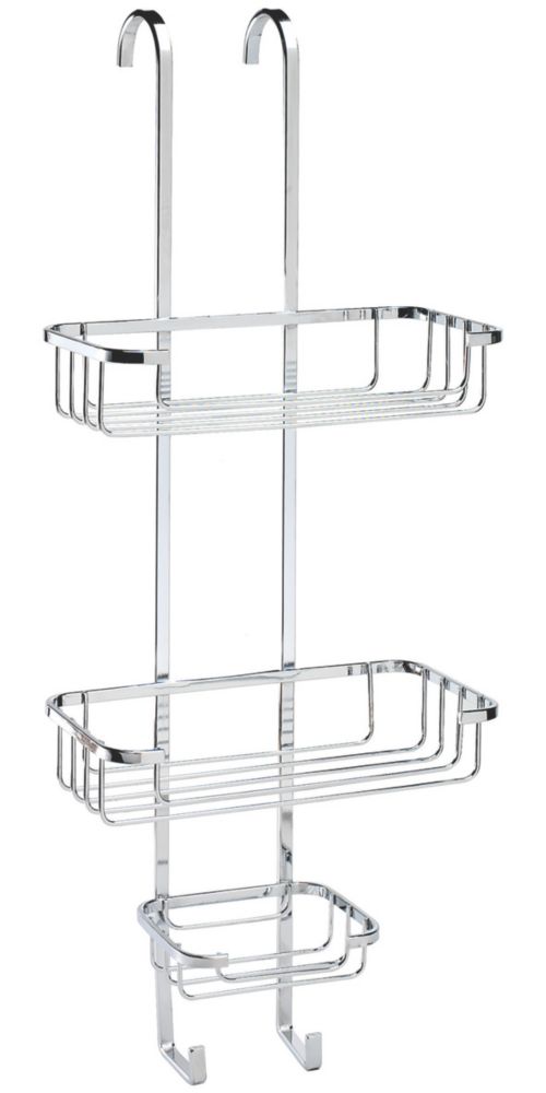 Image of Croydex 3-Tier Hook-Over 3-Tier Basket Chrome 