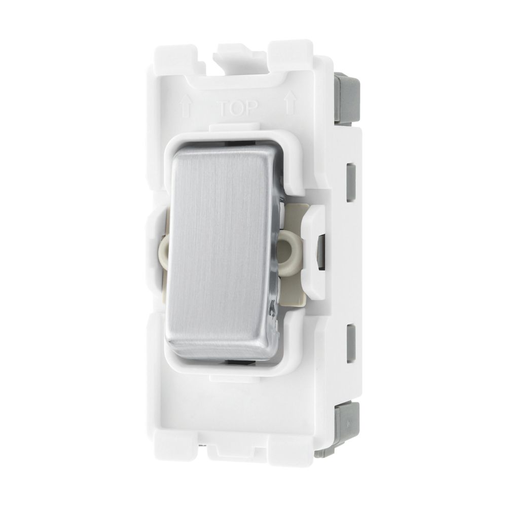 Image of British General Nexus 20A Grid DP Control Switch Brushed Steel 