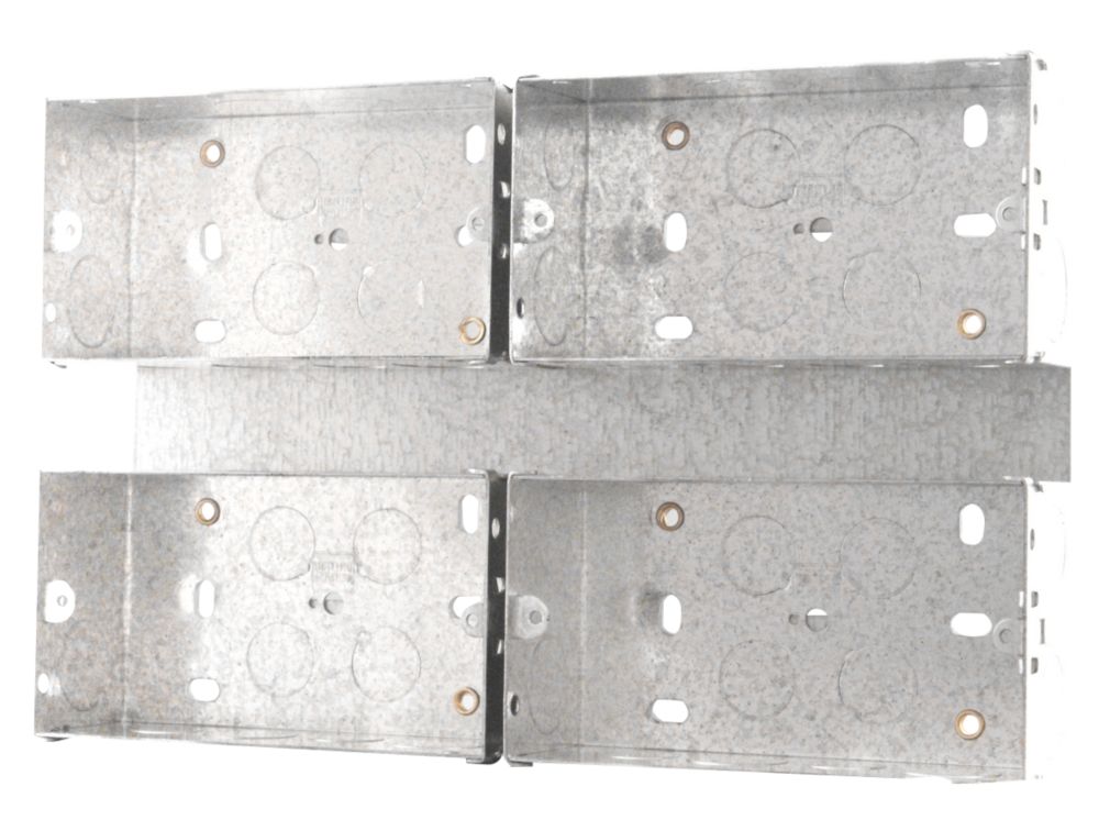 Image of British General 4 x 2-Gang Surface Pattress Mounting Box 47mm 