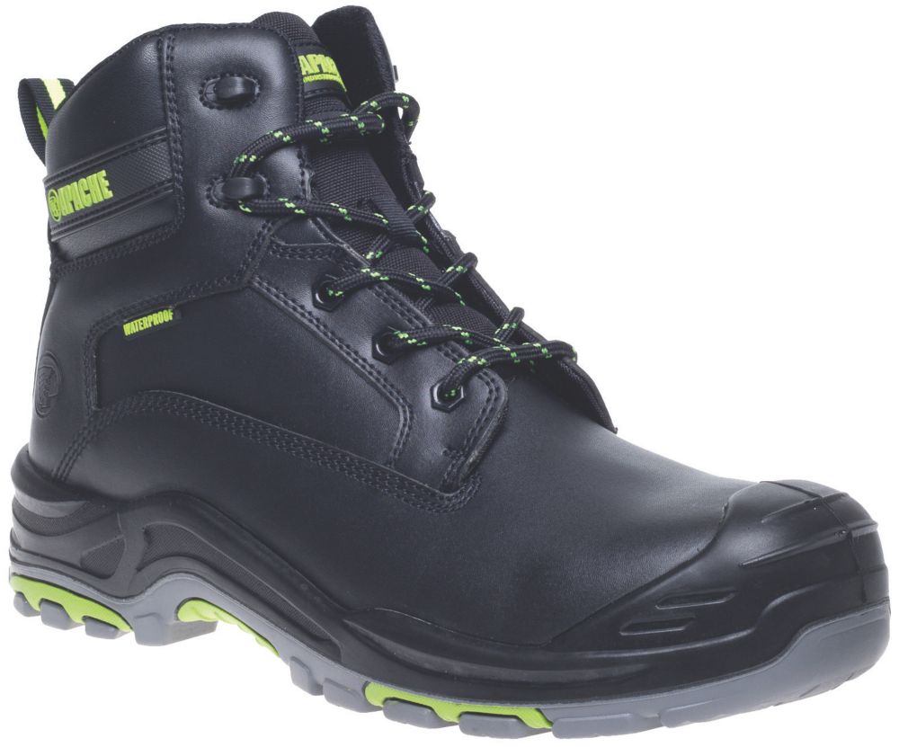 Image of Apache ATS Dakota Metal Free Safety Boots Black Size 9 
