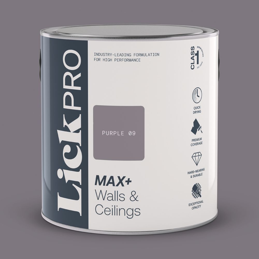 Image of LickPro Eggshell Purple 09 Emulsion Paint 2.5Ltr 