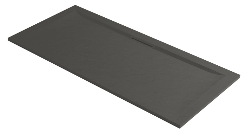 Image of Mira Flight Level Rectangular Shower Tray Slate Grey 1500mm x 800mm x 25mm 