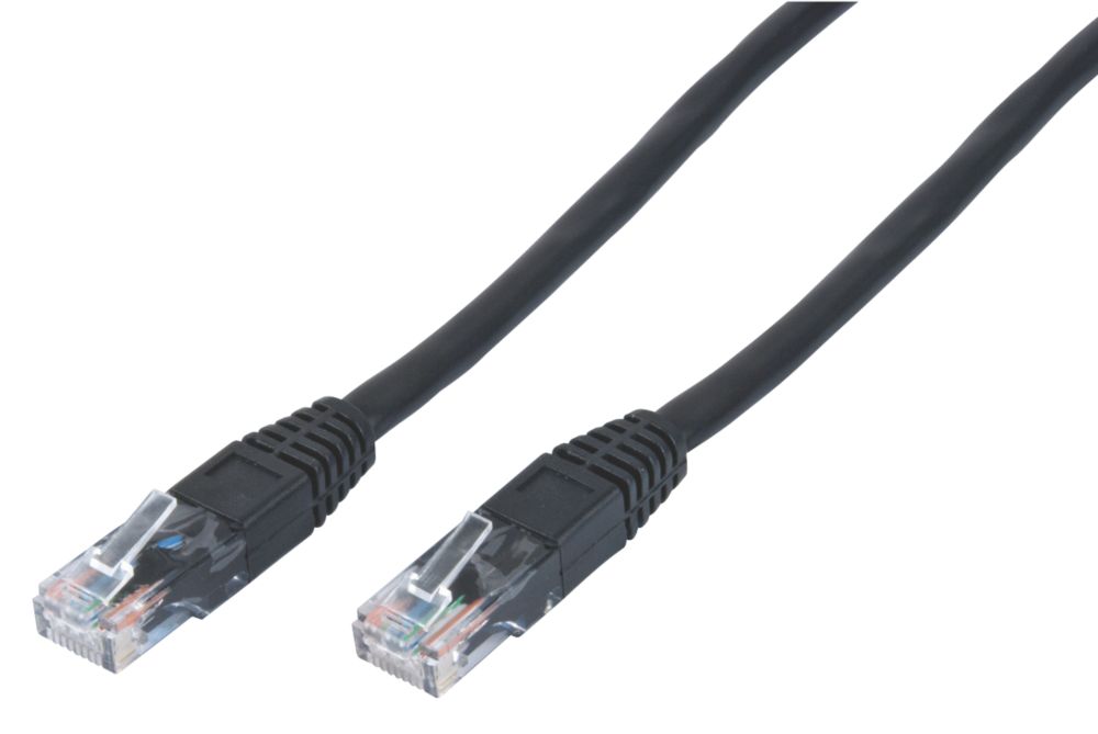 Image of Philex Black Unshielded RJ45 Cat 6 Ethernet Cable 10m 