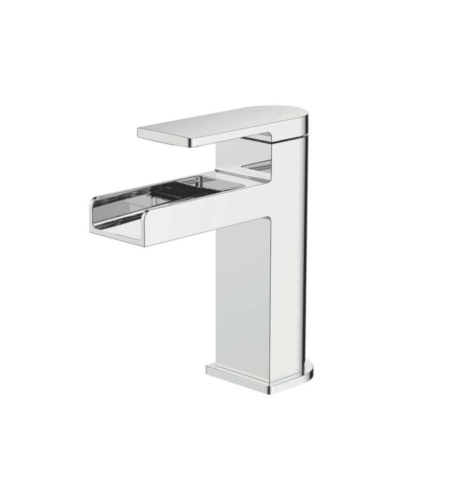 Image of Niagara Waterfall Basin Mono Mixer Tap with Clicker Waste Chrome 