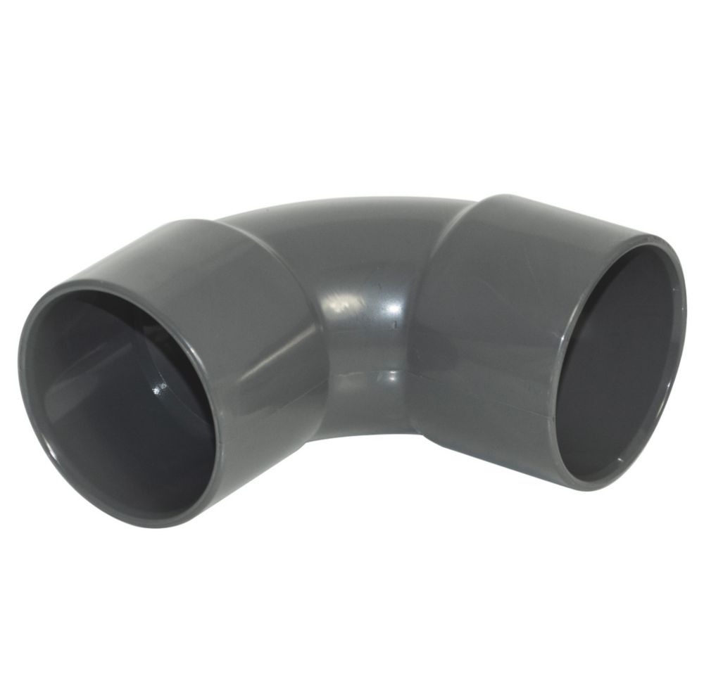Image of FloPlast Solvent Weld Waste Bend 92.5Â° Anthracite Grey 32mm 5 Pack 