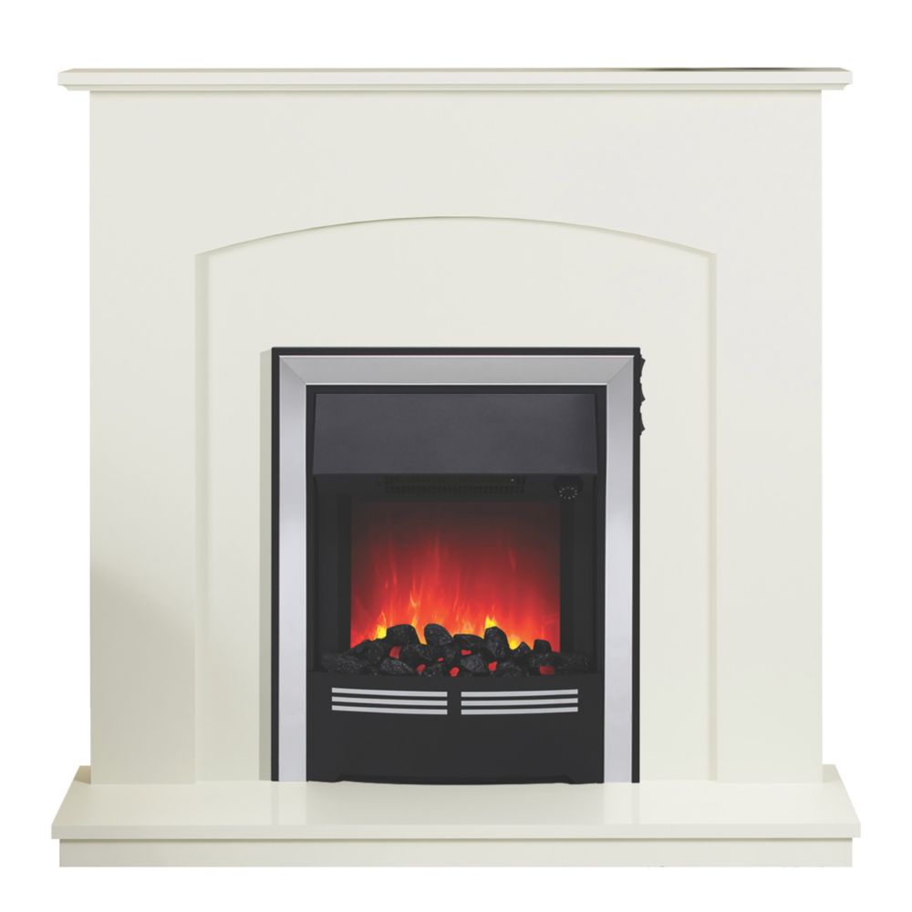 Image of Be Modern Bradshaw Electric Fireplace White 1070mm x 330mm x 1030mm 