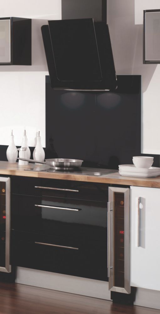 Image of Hafele Black Splashback 595mm x 745mm x 6mm 