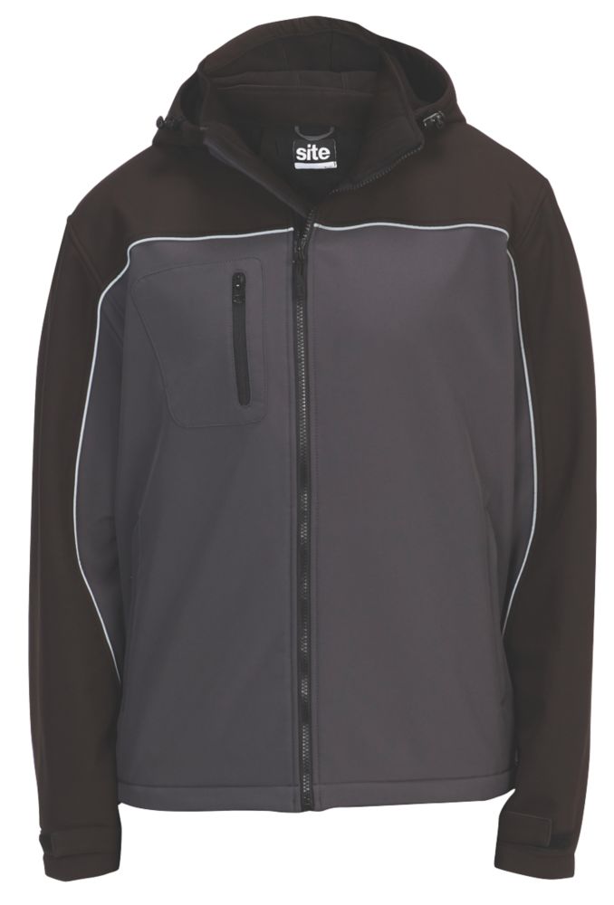 Image of Site Kardal Water-Resistant Softshell Jacket Black / Grey Large 52" Chest 