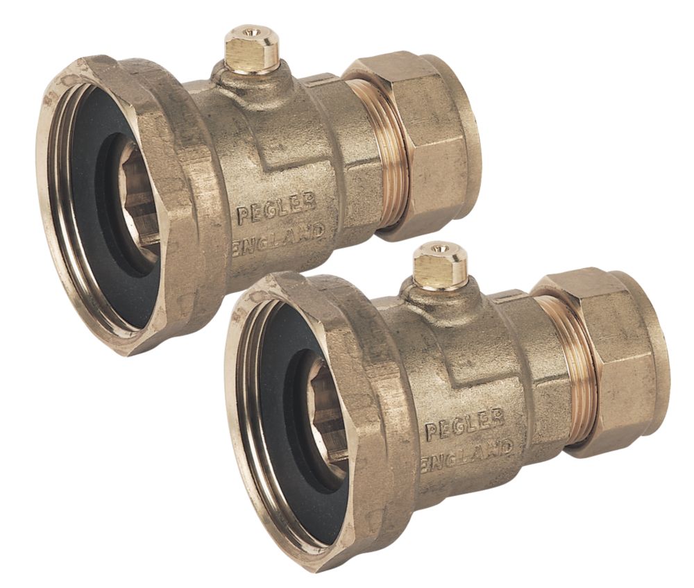 Image of Pegler Pump Valves 22mm x 1 1/2" 2 Pack 