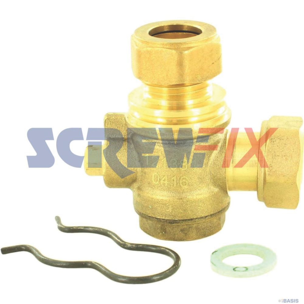 Image of Baxi 720543301 TAP VALVE-15MM MAINS COLD PIPE 