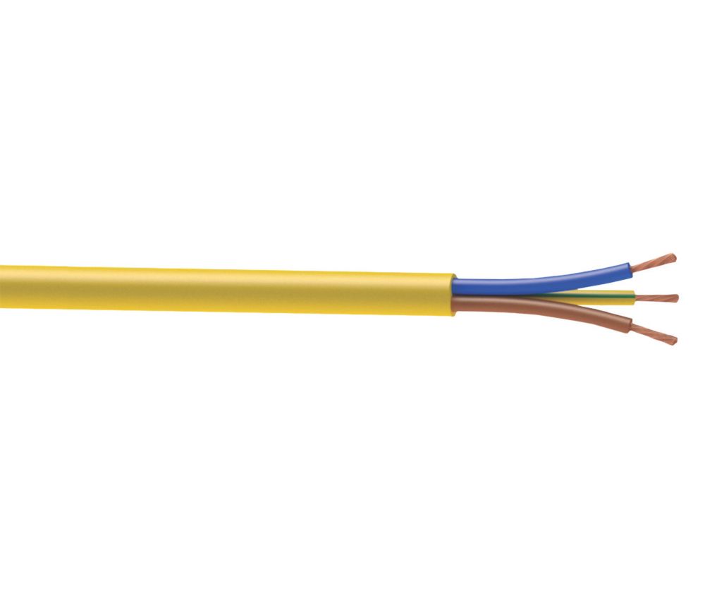 Image of Time 3183YAG Yellow 3-Core 1.5mmÂ² Flexible Cable 25m Drum 