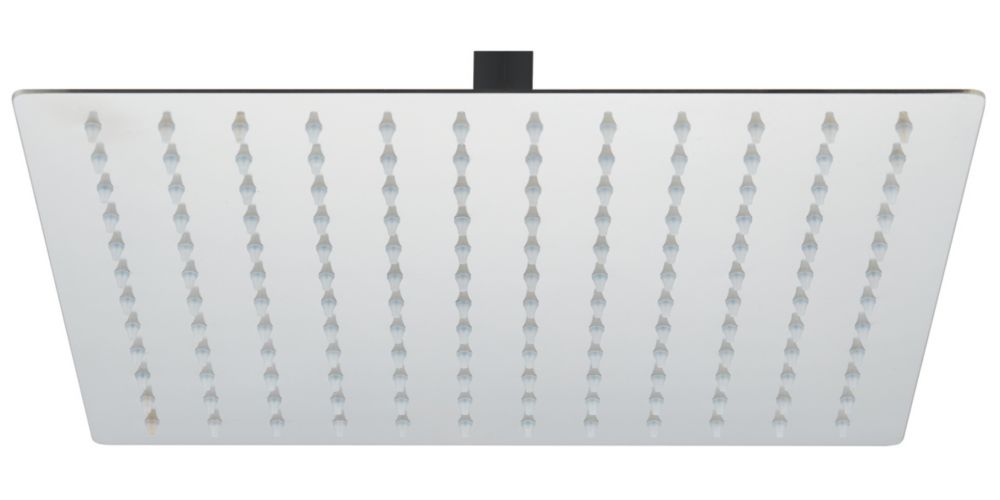 Image of Swirl Slimline Adjustable Square Shower Head Chrome 300mm 