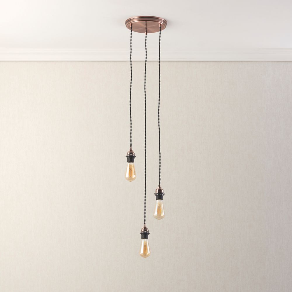 Image of Quay Design Cable Set 3-Light Cable Set Pendant Antique Copper 