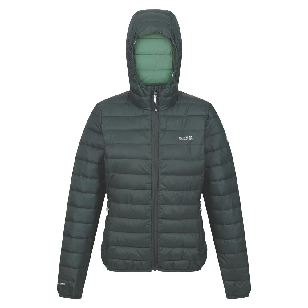 Image of Regatta Marizion Hooded Jacket Dark Spruce / Quiet Green Size 16 