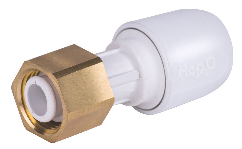 Image of Hep2O Plastic Push-Fit Straight Tap Connector 22mm x 3/4" 