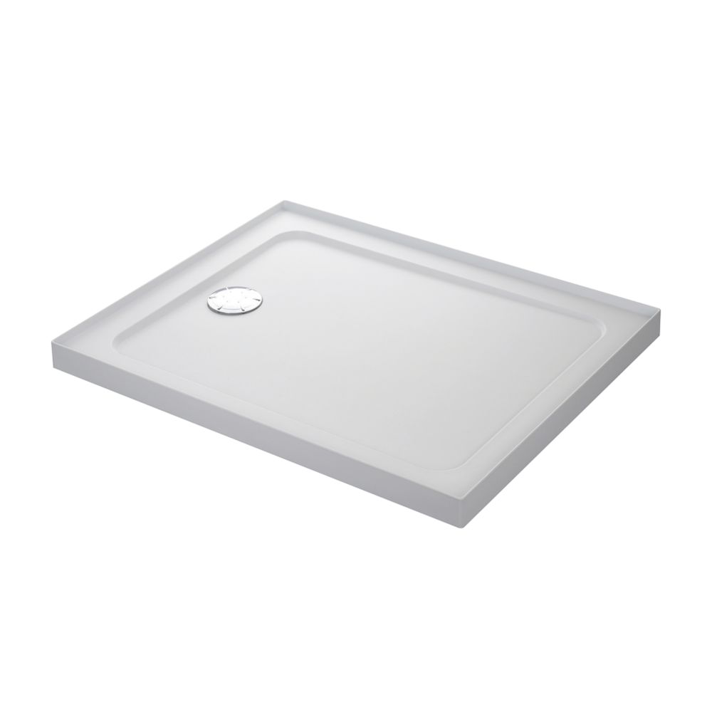 Image of Mira Flight Safe Rectangular Shower Tray with Upstands White 1200mm x 800mm x 40mm 