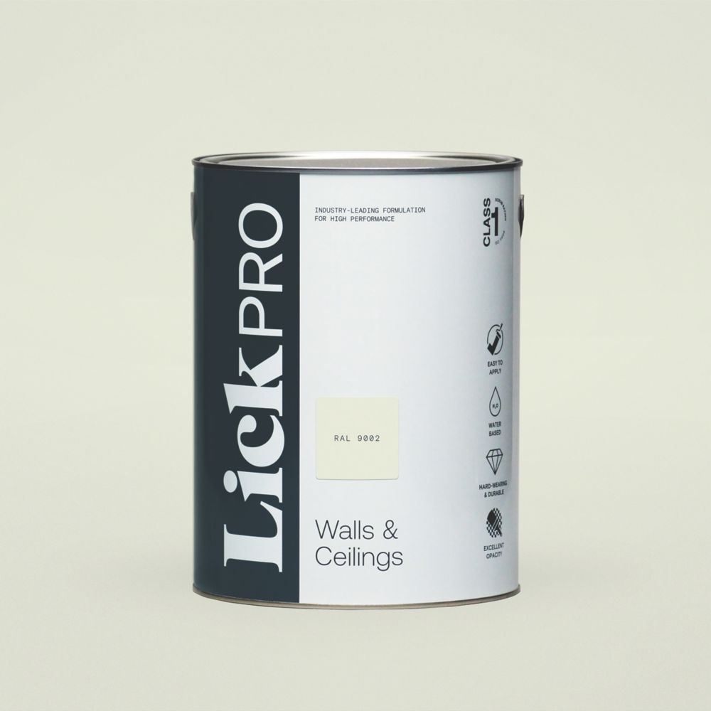 Image of LickPro Eggshell Grey RAL 9002 Emulsion Paint 5Ltr 