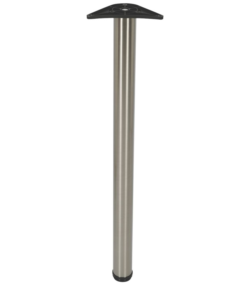 Image of Rothley Worktop Leg Brushed Steel 870-895mm 