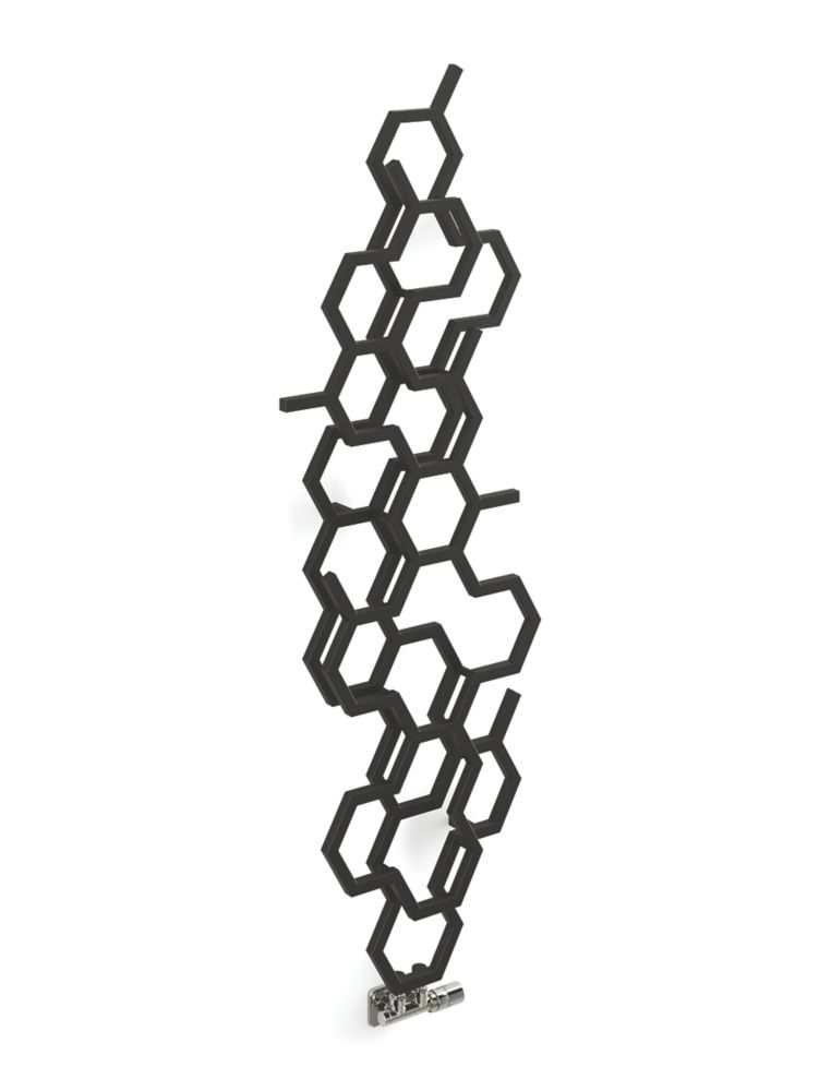 Image of Terma Hex Radiator 1700m x 573mm Black 1705BTU 