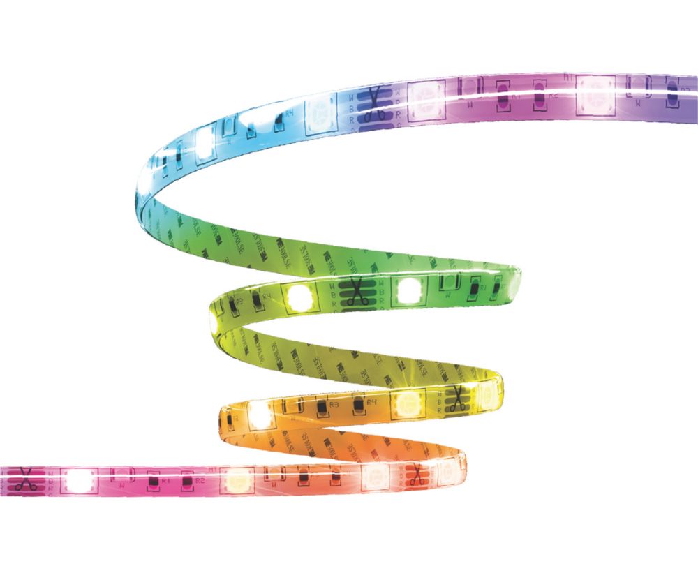 Image of Calex 5m LED RGB+CCT Strip Light 24W 1200lm 