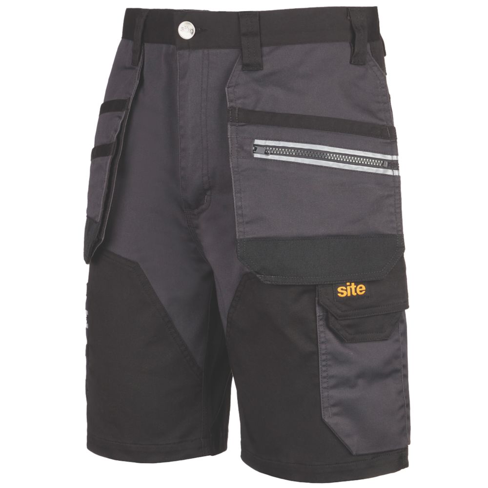 Image of Site Kirksey Shorts Grey/Black 30" W 