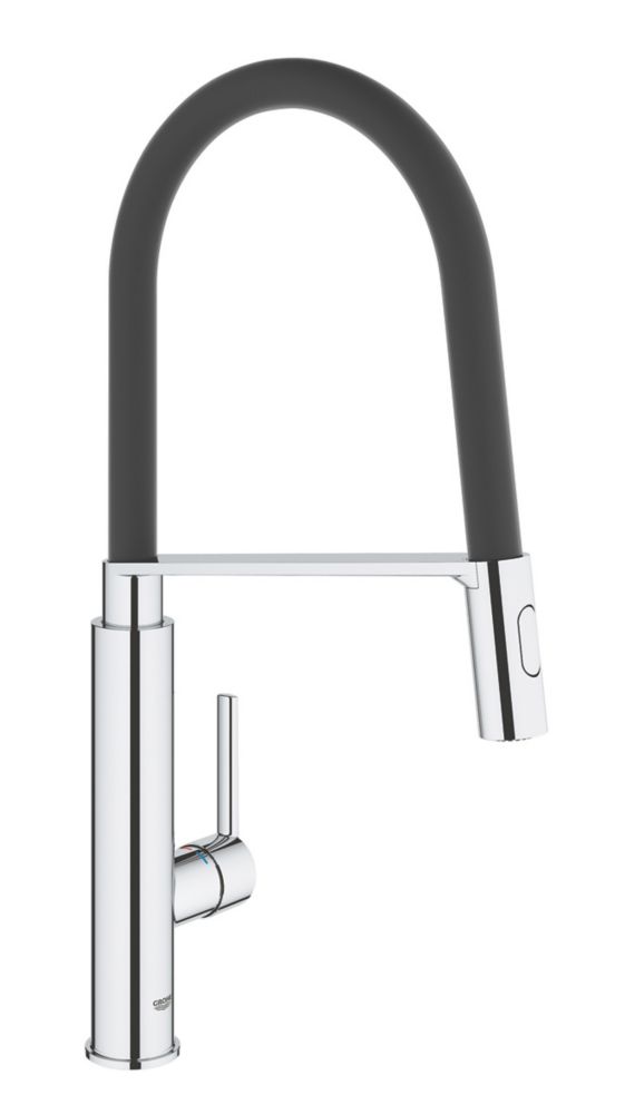 Image of Grohe Feel Professional 31853000 Pull-Out Spray Mono Mixer Kitchen Tap Chrome 