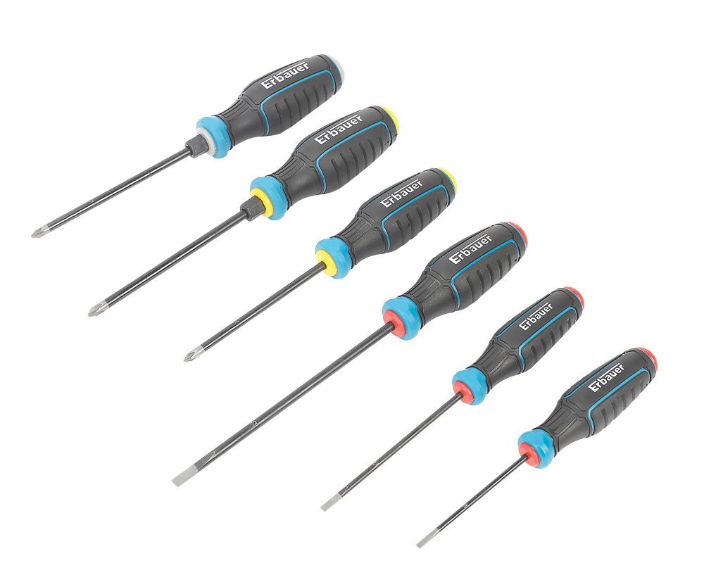 Image of Erbauer Mixed Screwdriver Set 6 Pieces 