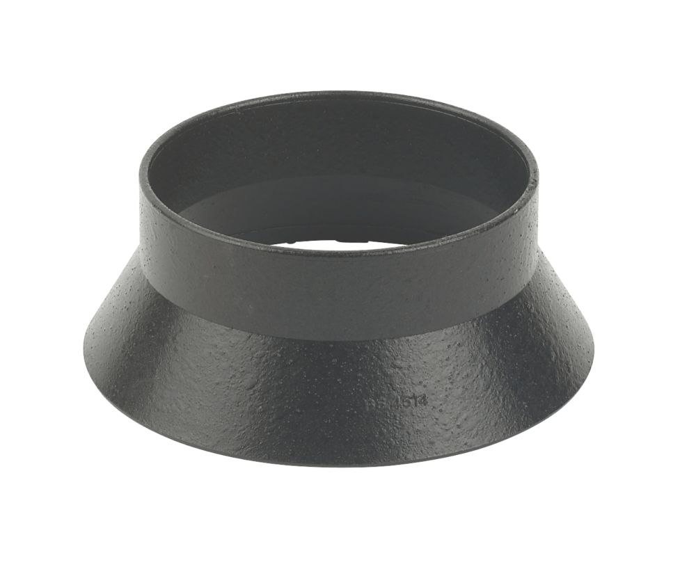 Image of FloPlast Cast Iron Effect Solvent Weld Weathering Collar Black 110mm 