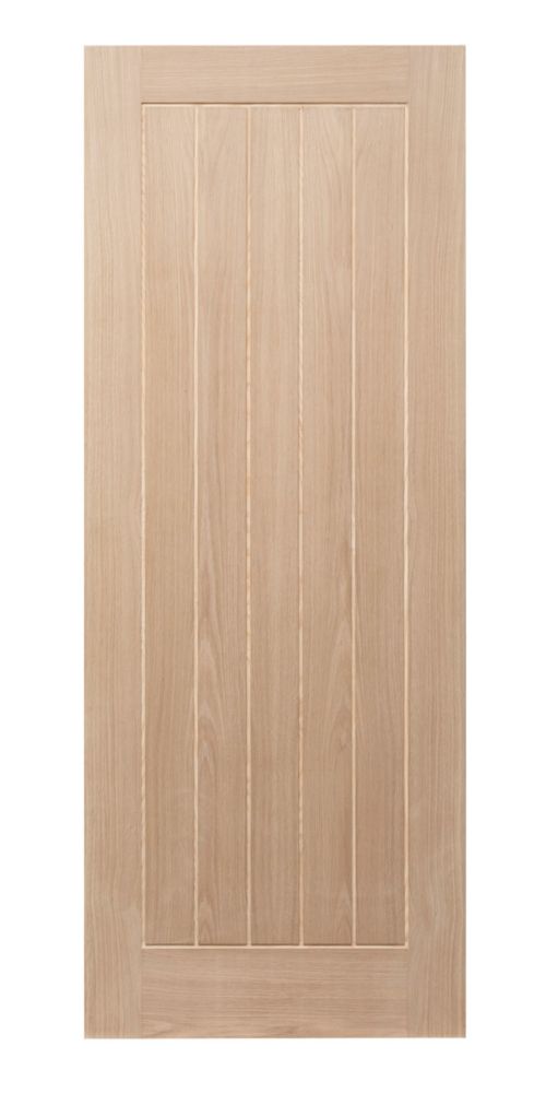 Image of Unfinished Oak Wooden Cottage Internal Door 1981mm x 686mm 