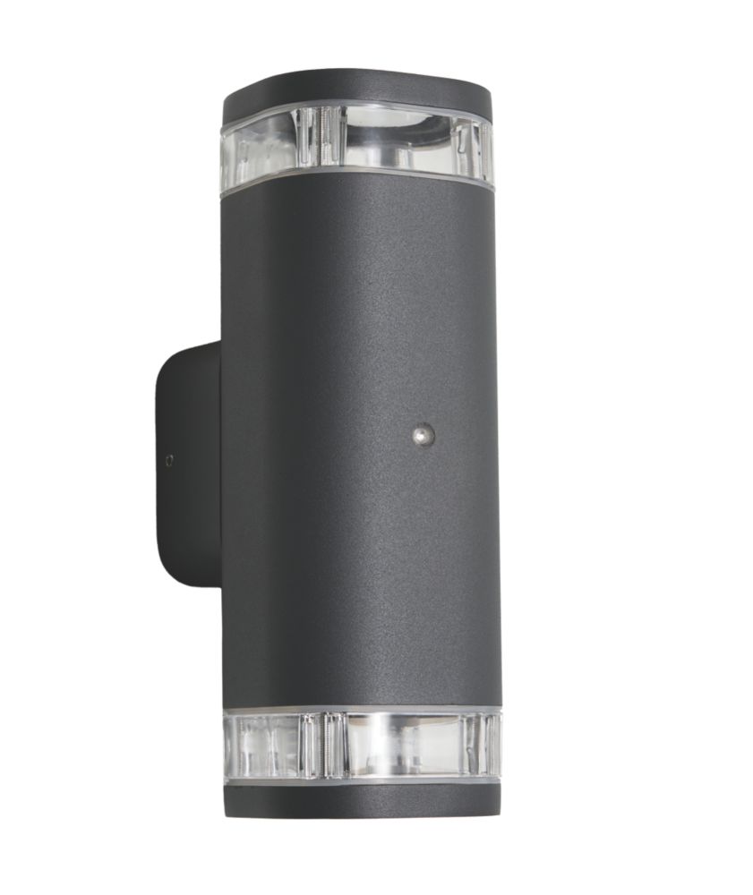 Image of Zinc EOS Outdoor Wall Light With Photocell Anthracite 