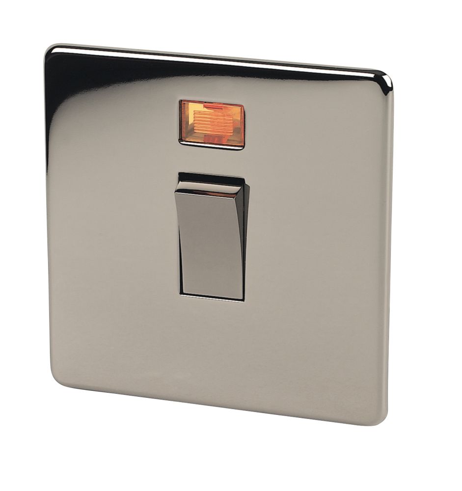 Image of Crabtree Platinum 20A 1-Gang DP Control Switch Black Nickel with Neon 