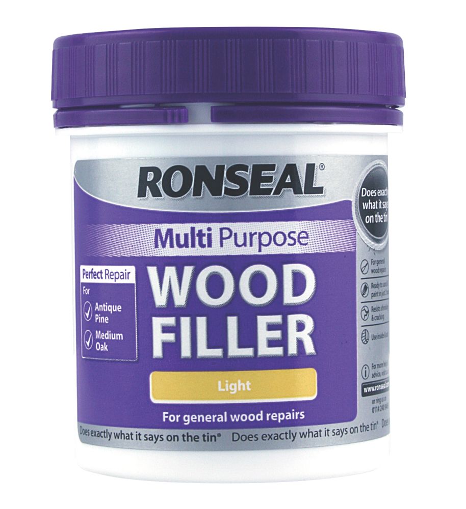 Image of Ronseal Multipurpose Wood Filler Light 250g 