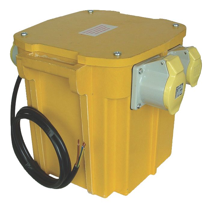 Image of Carroll & Meynell 5000VA Intermittent Step-Down Isolation Transformer 230V/110V Yellow 