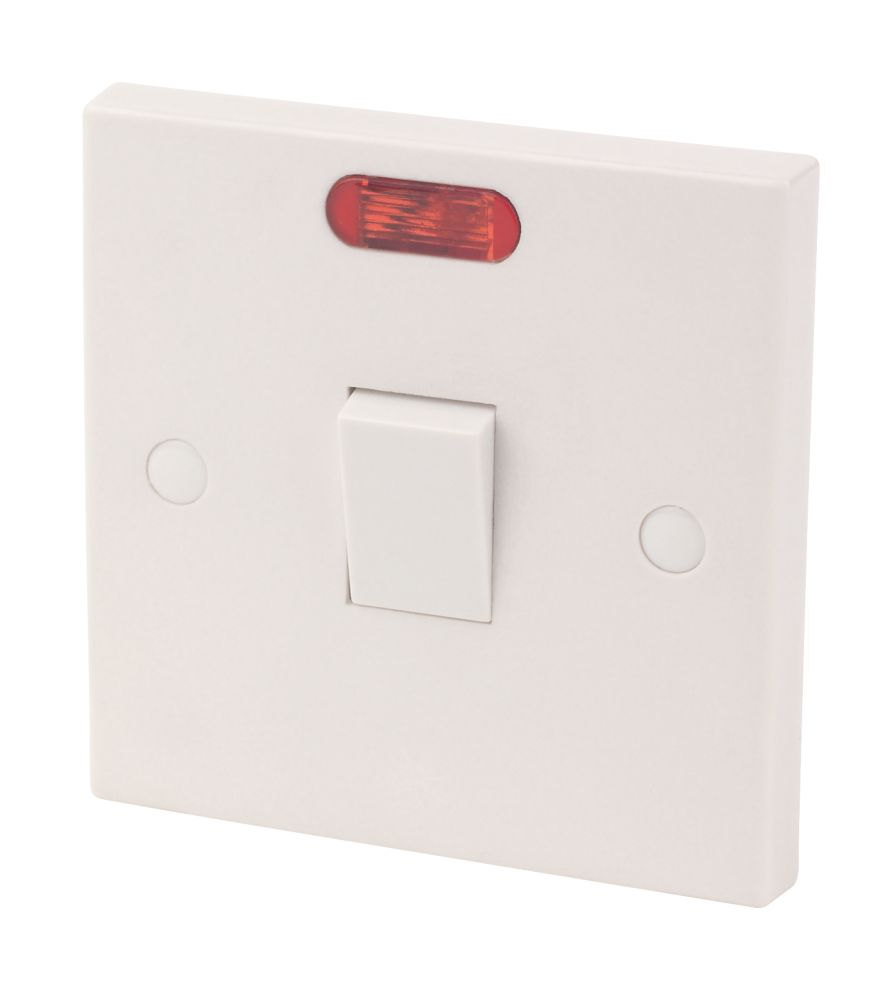 Image of 20A 1-Gang DP Control Switch White with Neon 