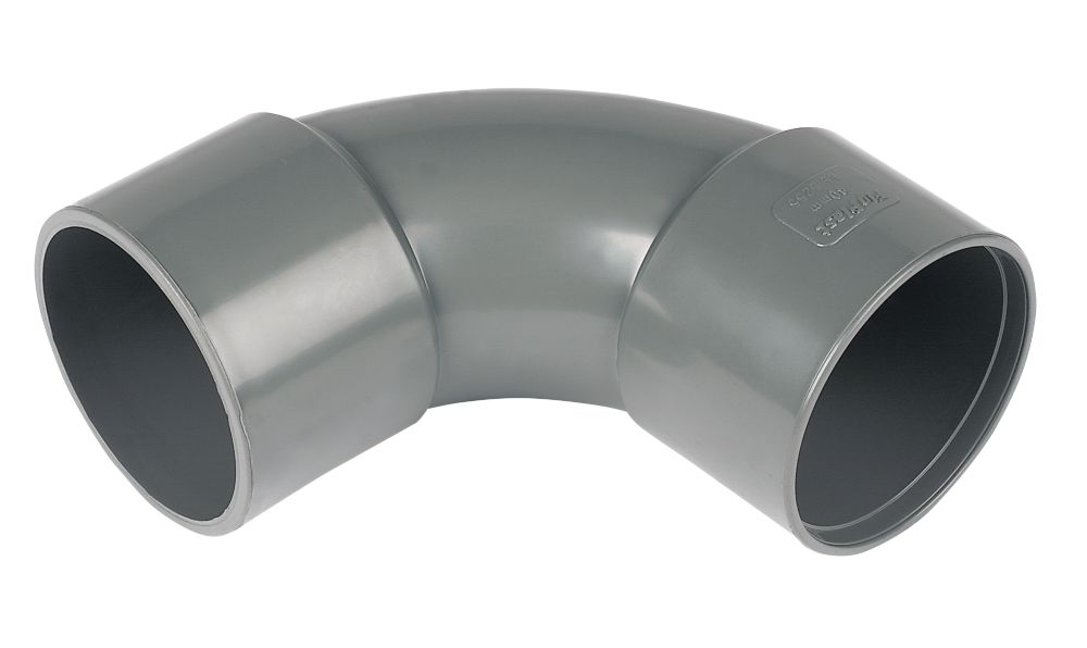 Image of FloPlast Bends 92.5Â° Grey 40mm 5 Pack 