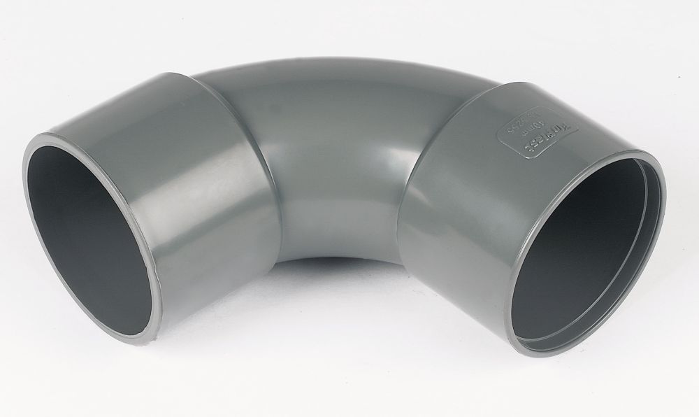 Image of FloPlast Bends 92.5Â° Grey 40mm 5 Pack 