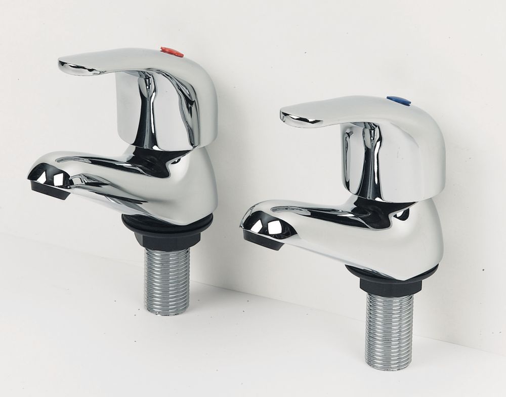 Image of Swirl Conventional Bathroom Basin Taps Chrome 