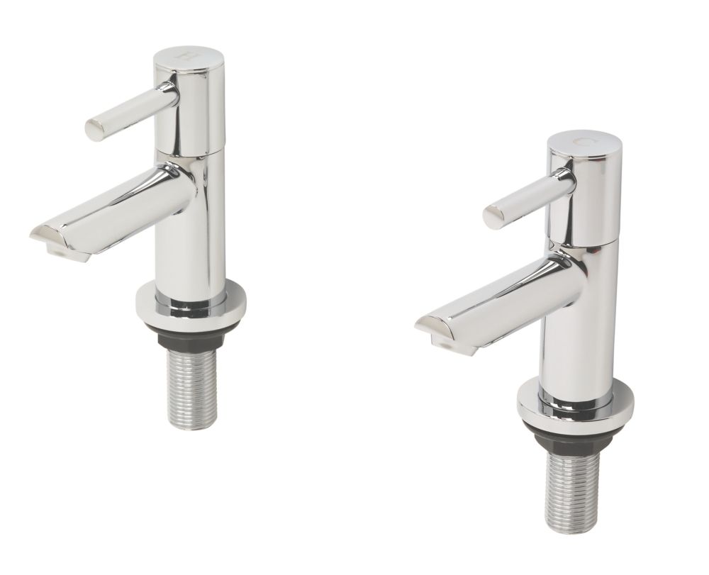 Image of Swirl Essential Bathroom Basin Taps Chrome 