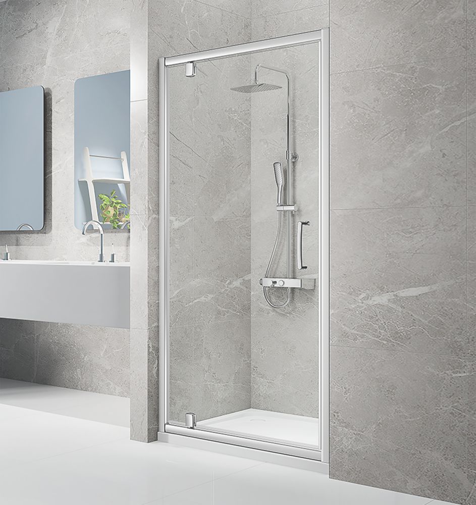 Image of Triton Neo Eight Framed Quadrant Pivot Shower Door Chrome 800mm x 1900mm 