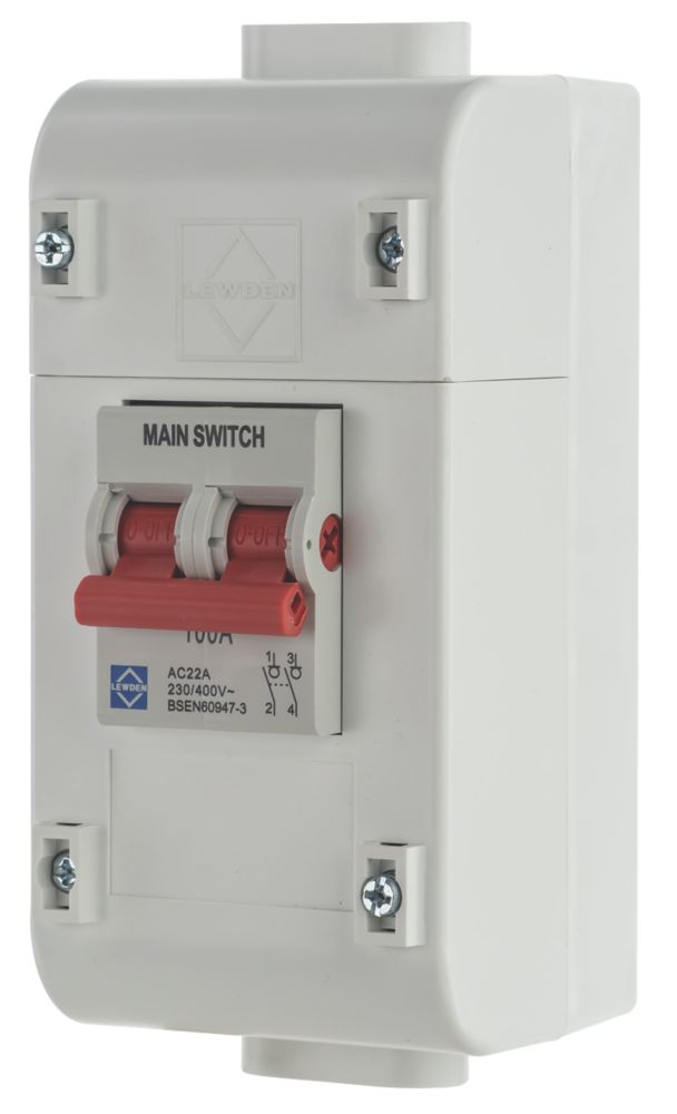 Image of Lewden 100A 1+N Isolator Switch 