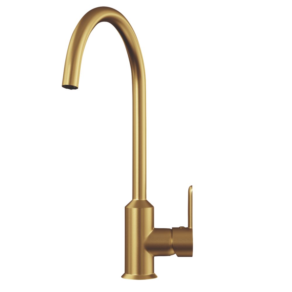 Image of ETAL Single Lever Mono Mixer Kitchen Tap Gold 
