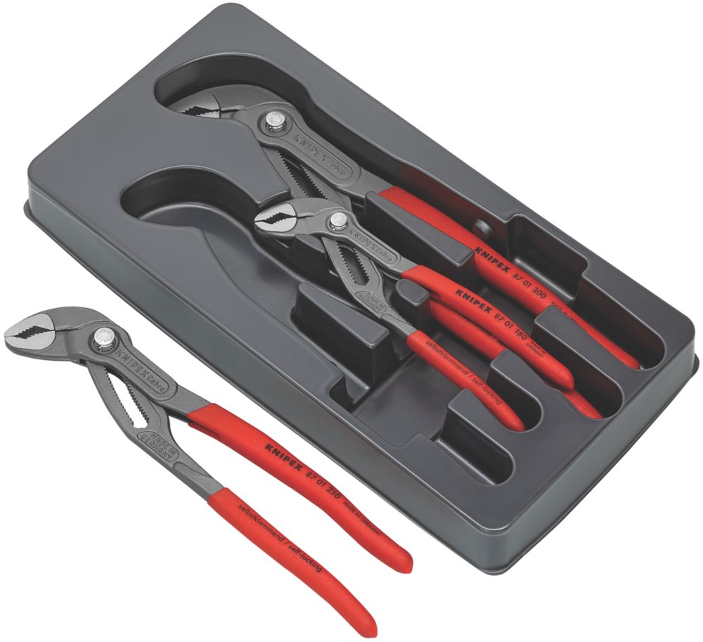 Image of Knipex Cobra Water Pump Pliers 3 Piece Set 