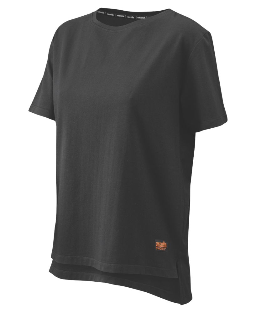 Image of Scruffs Trade Short Sleeve Womens Work T-Shirt Black Size 16 
