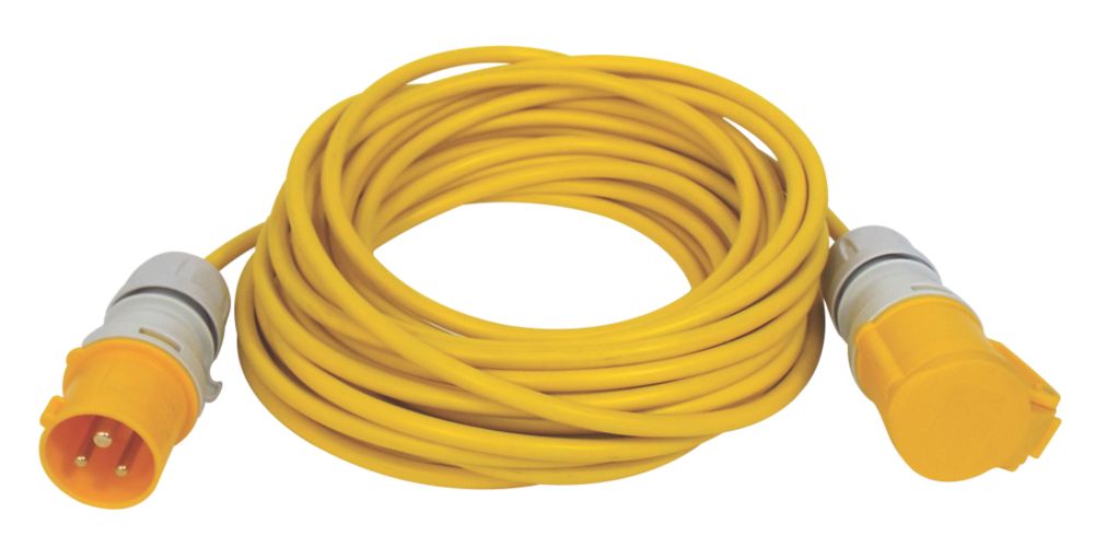 Image of Carroll & Meynell Yellow 110V Extension Lead 14m x 2.5mmÂ² 