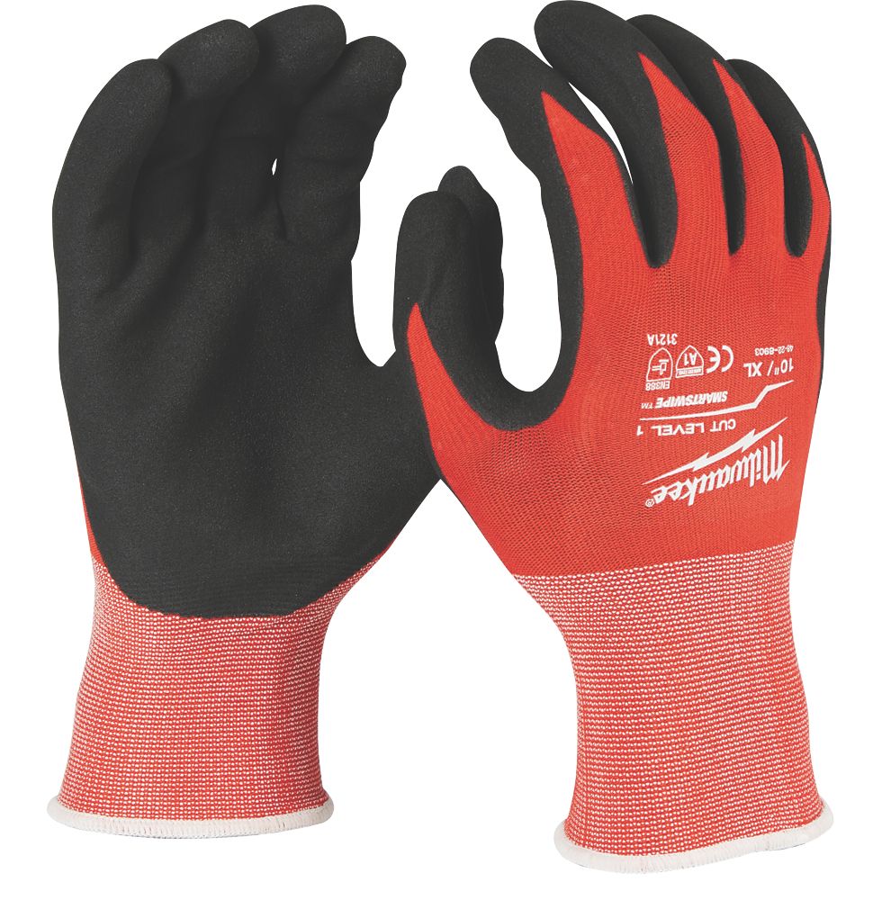 Image of Milwaukee Cut Level 1/A Gloves Red X Large 