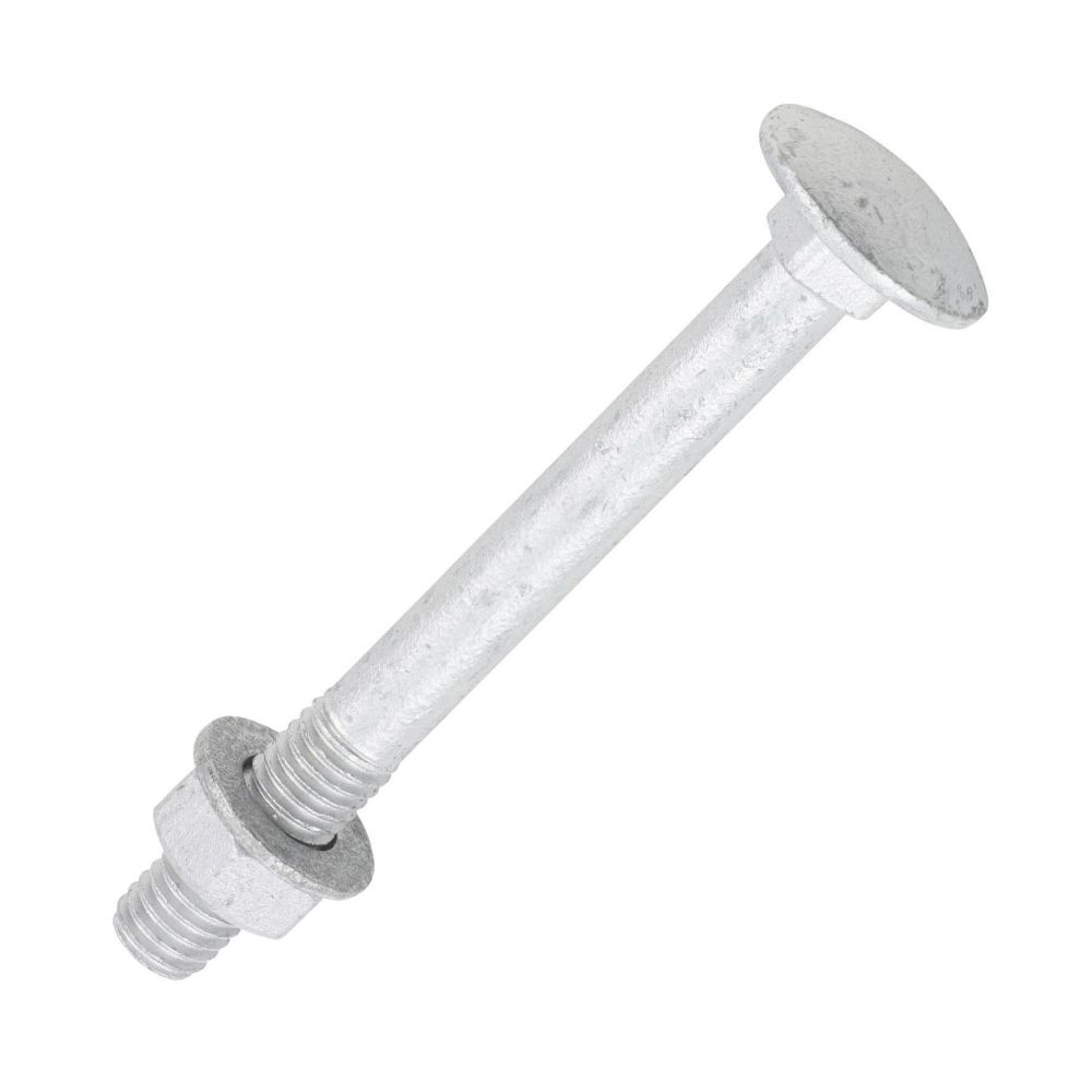 Image of Timco Exterior Coach Bolts Carbon Steel Organic Silver Coating M8 x 75mm 10 Pack 