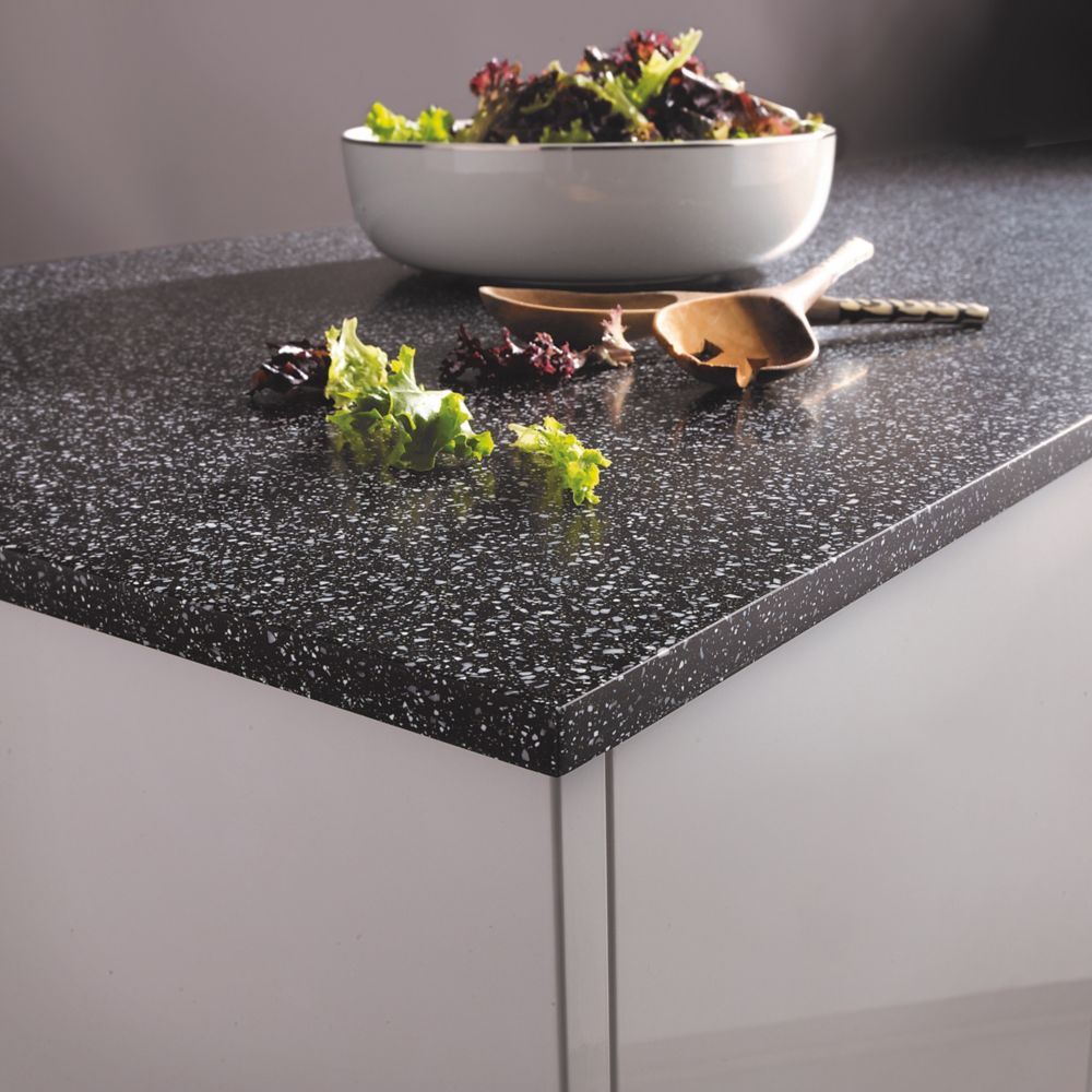 Image of Metis Black Worktop 3050mm x 620mm x 15mm 