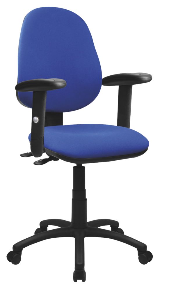 Image of Nautilus Designs Java 200 Medium Back Task/Operator Chair Height Adjustable Arms Blue 